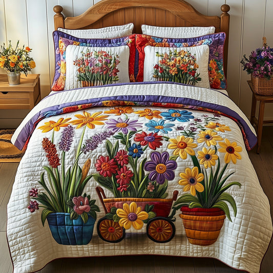 Blooming Garden 3-Piece Quilted Bedding Set GFTOTP7372