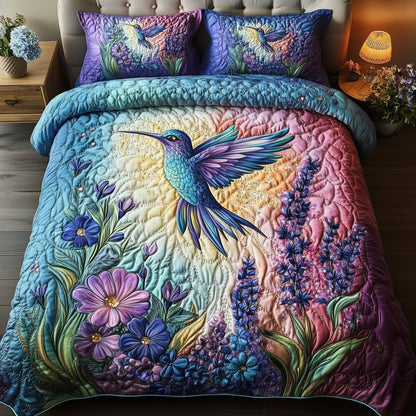 Sparkling Hummingbird 3-Piece Quilted Bedding Set GFTOTP7383