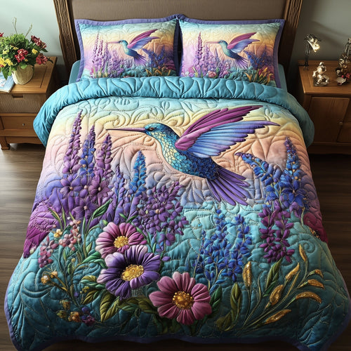 Sparkling Hummingbird 3-Piece Quilted Bedding Set GFTOTP7394