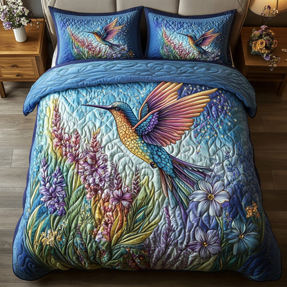 Sparkling Hummingbird 3-Piece Quilted Bedding Set GFTOTP7395