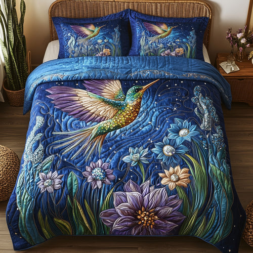 Sparkling Hummingbird 3-Piece Quilted Bedding Set GFTOTP7397