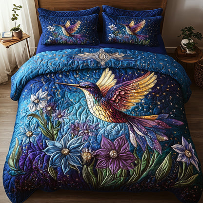 Sparkling Hummingbird 3-Piece Quilted Bedding Set GFTOTP7400