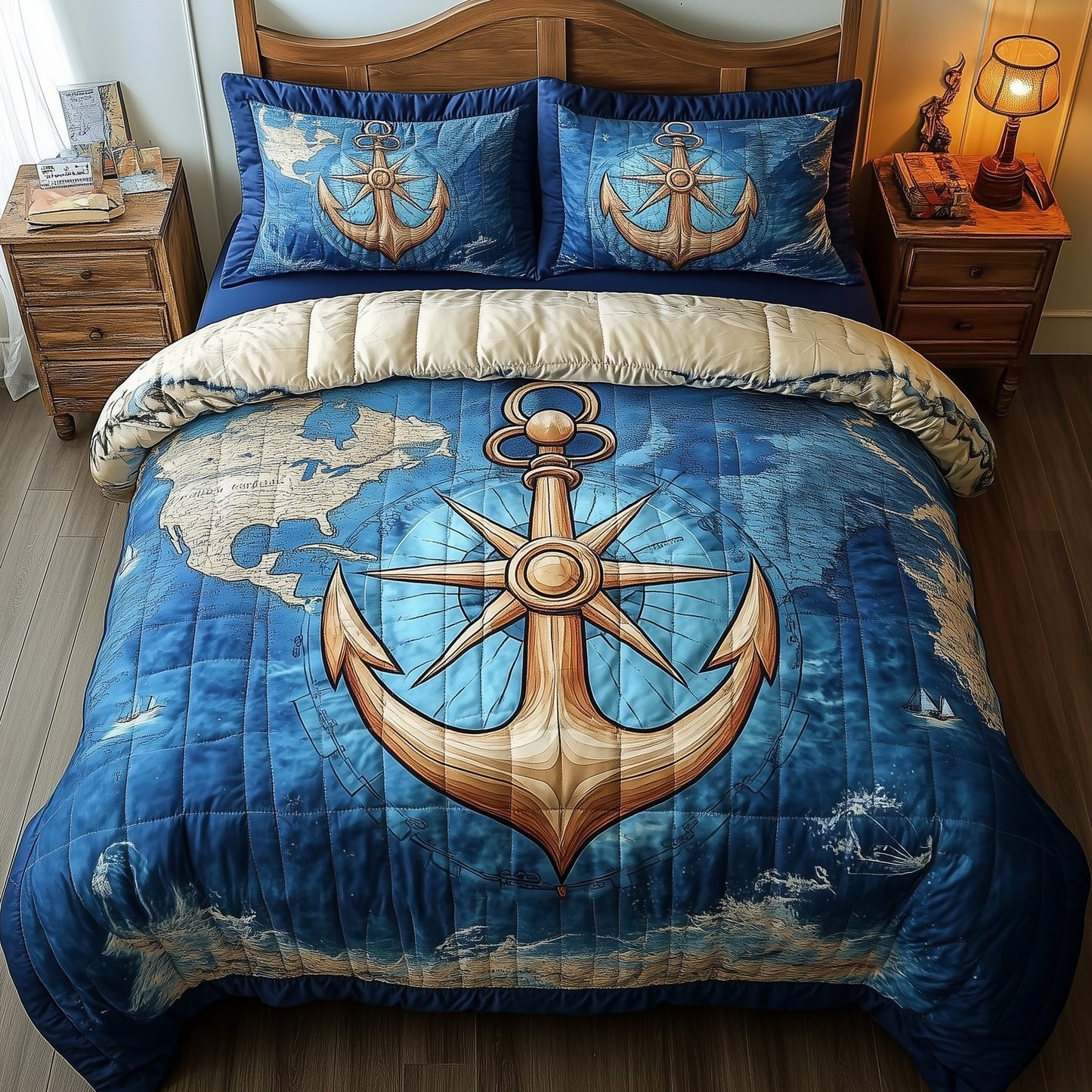 Nautical Anchor Duvet Cover Set GFTOTP7528