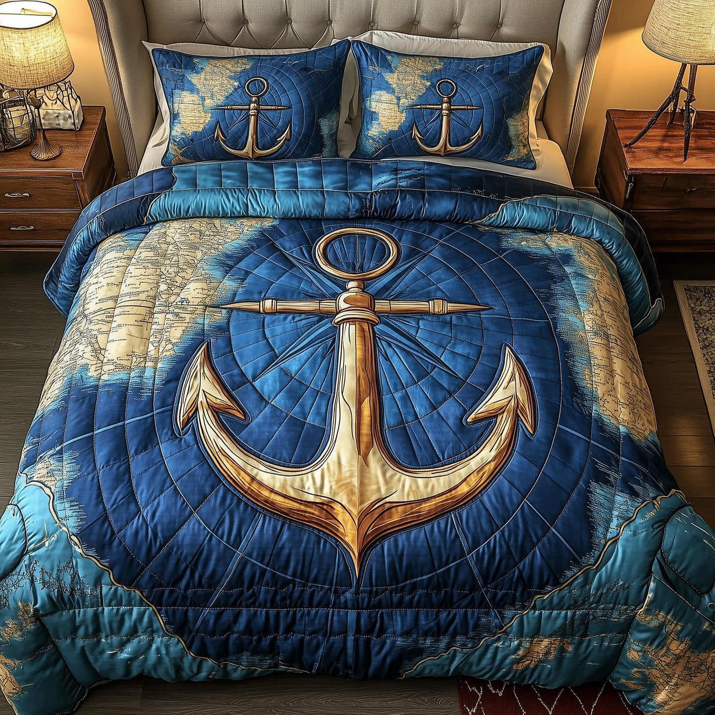 Nautical Anchor Duvet Cover Set GFTOTP7539