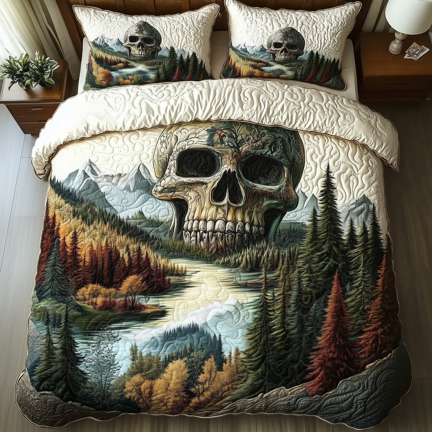 Forest Soul 3-Piece Quilted Bedding Set GFTOTP7560