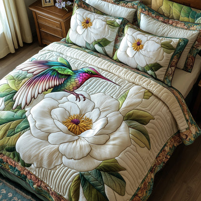Pure Peony Elegance 3-Piece Quilted Bedding Set GFTOTP7795