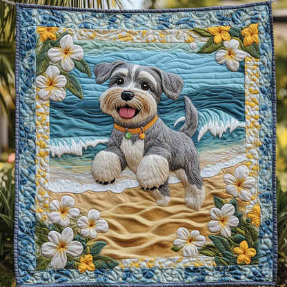 Summertime Schnauzer Quilted Blanket GFTOTP7806