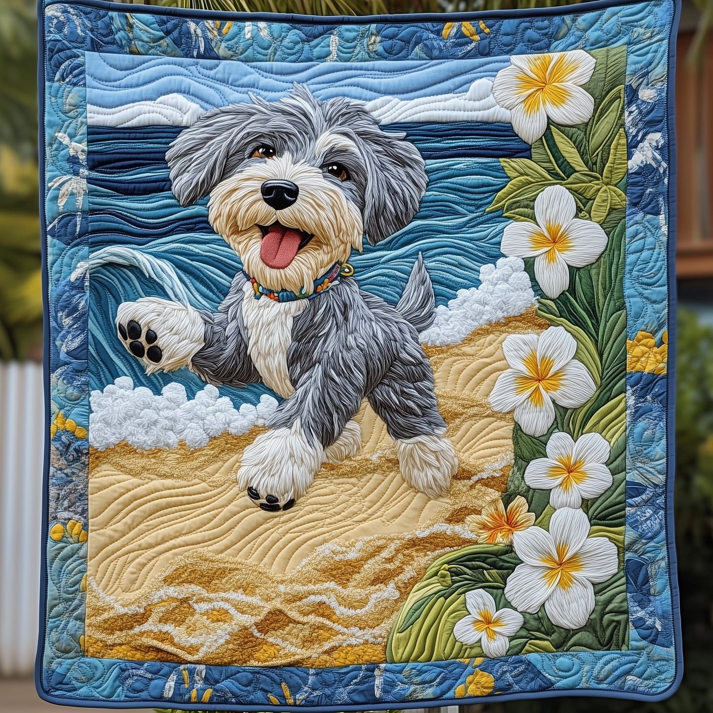 Summertime Schnauzer Quilted Blanket GFTOTP7807