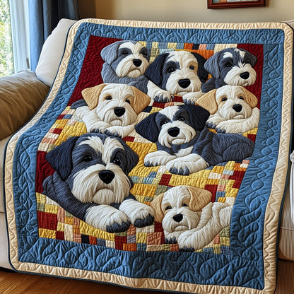 Cuddly Schnauzer Dreams Quilted Blanket GFTOTP7811