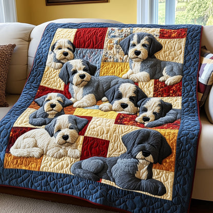 Cuddly Schnauzer Dreams Quilted Blanket GFTOTP7812