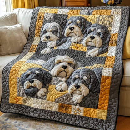 Cuddly Schnauzer Dreams Quilted Blanket GFTOTP7816
