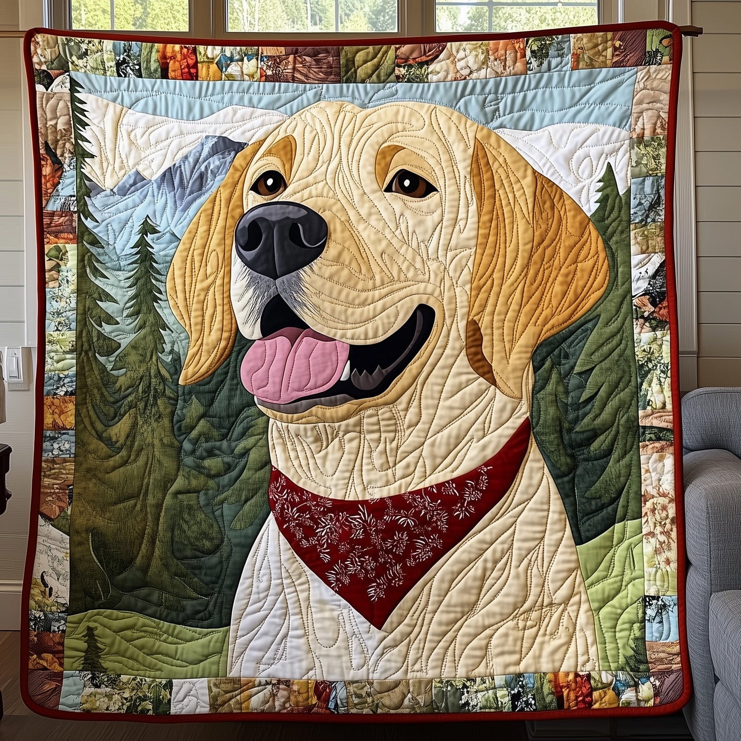 Lab Snuggles Quilted Blanket GFTOTP7825