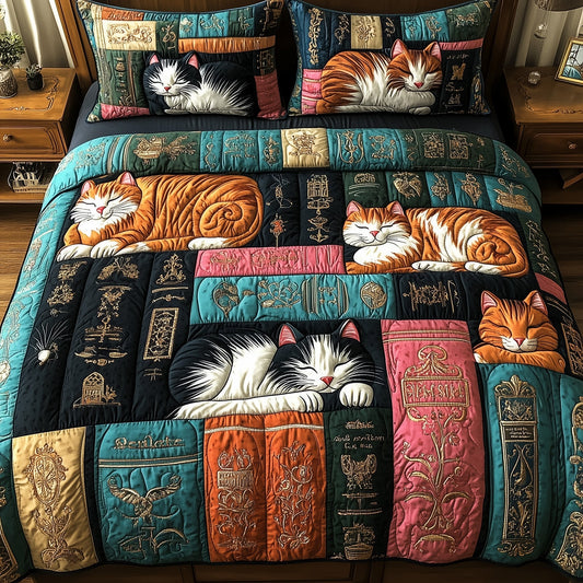 Book Nook Cat Duvet Cover Set GFTOTP7861
