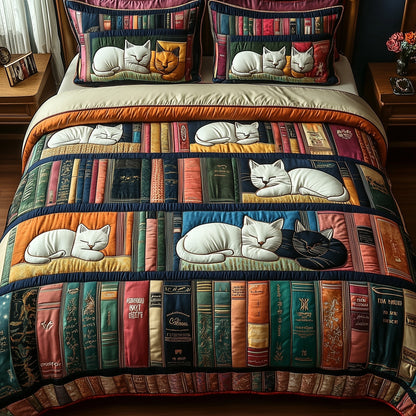 Book Nook Cat Duvet Cover Set GFTOTP7864