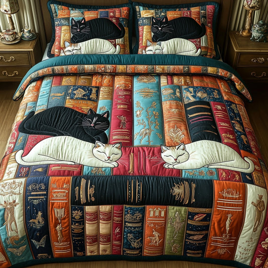 Book Nook Cat Duvet Cover Set GFTOTP7865