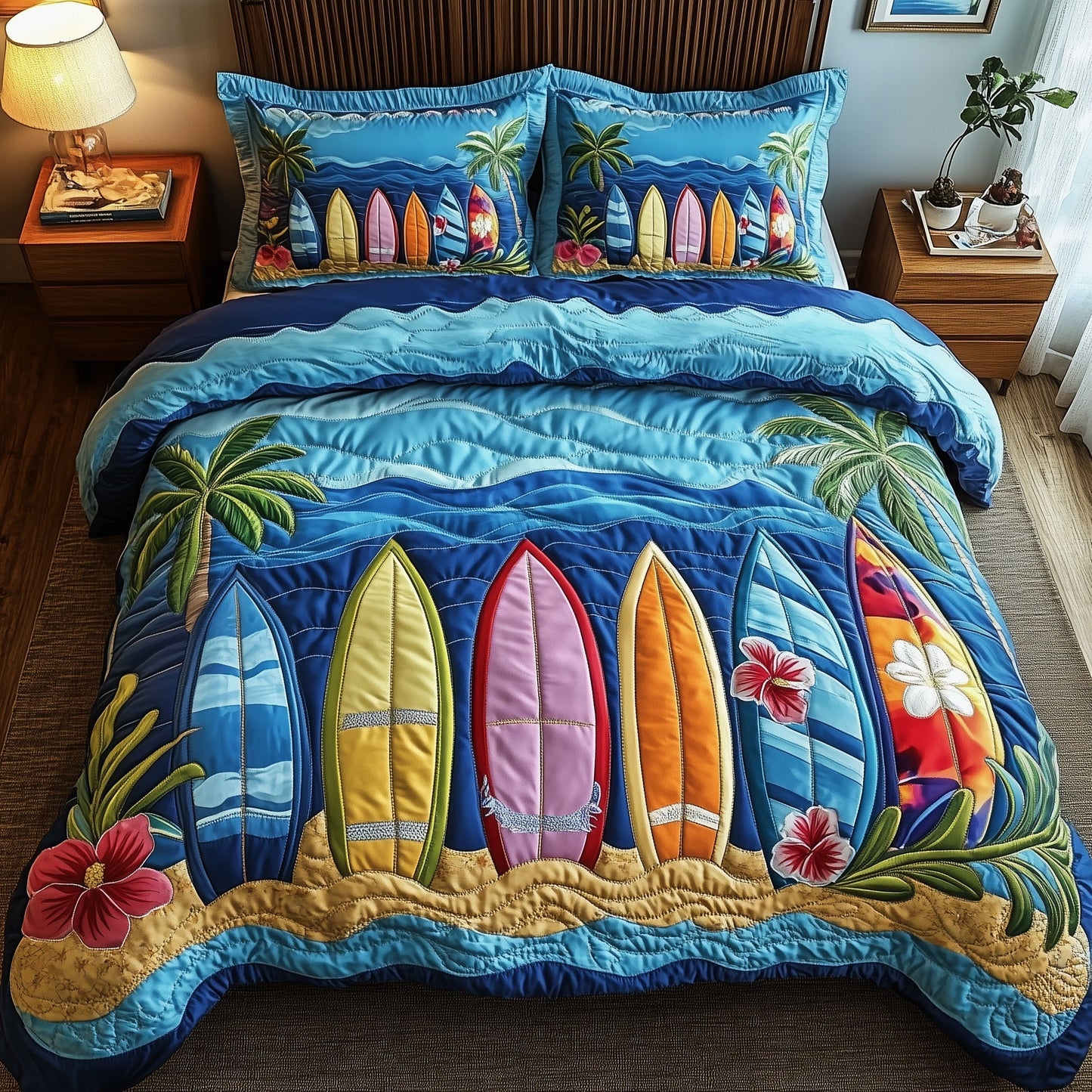 Tropical Wave Rider Duvet Cover Set GFTOTP7867