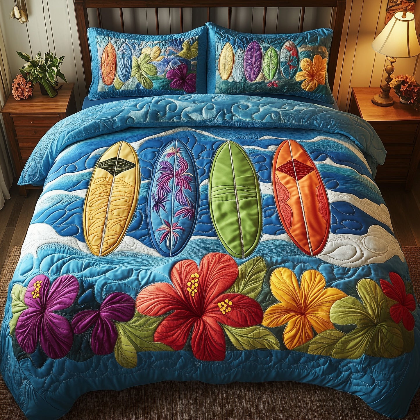 Tropical Wave Rider Duvet Cover Set GFTOTP7868