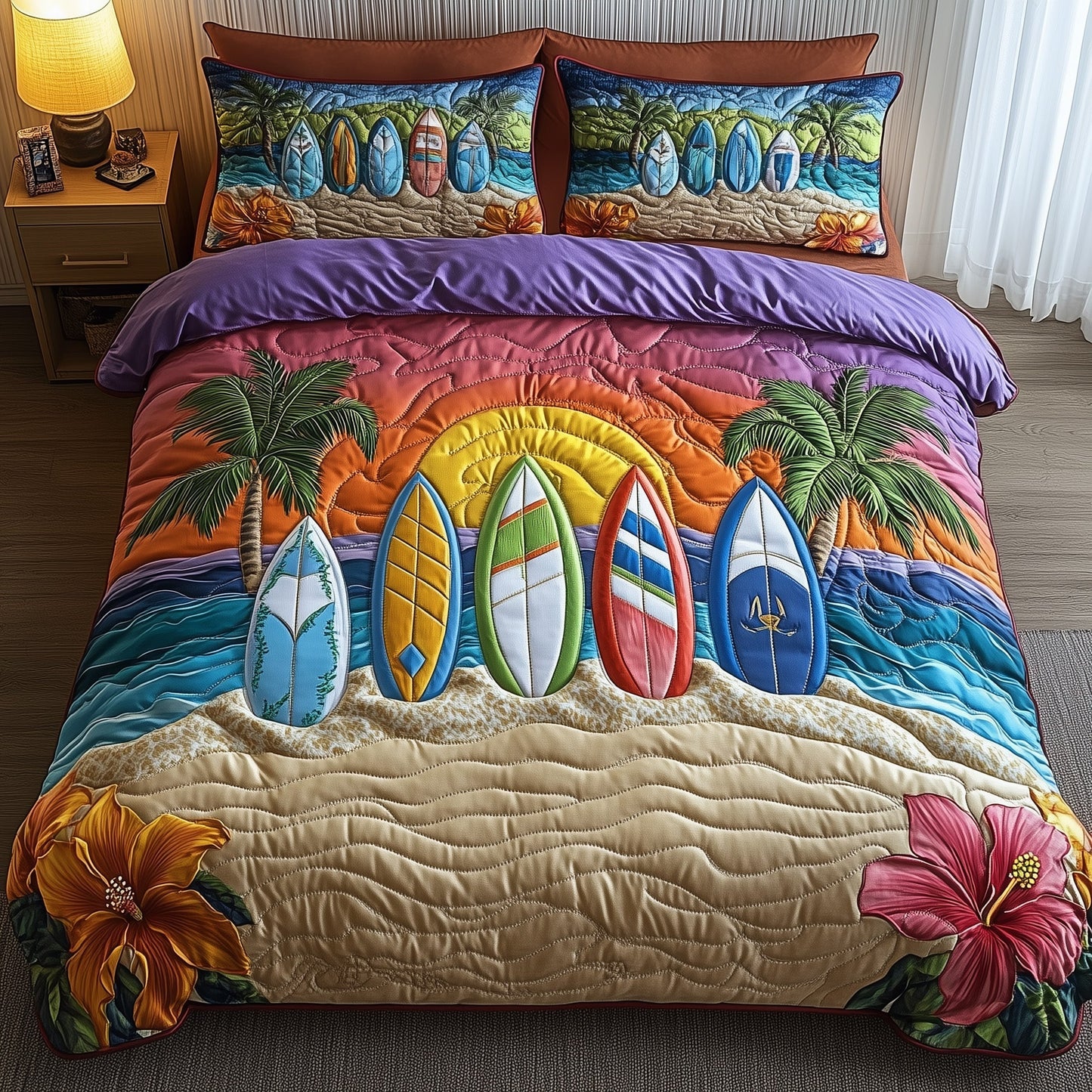 Tropical Wave Rider Duvet Cover Set GFTOTP7873