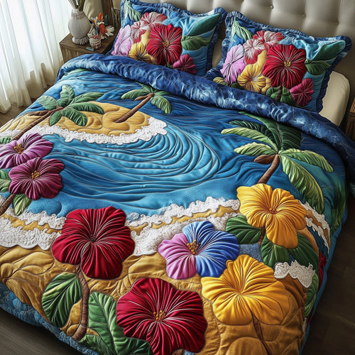 Hibiscus Shoreline Duvet Cover Set GFTOTP7884