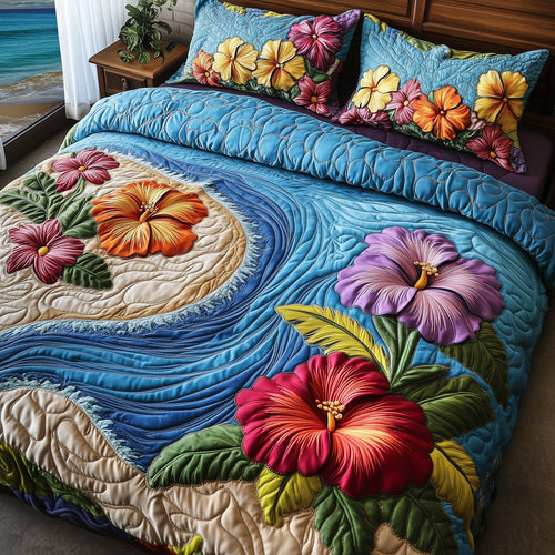 Hibiscus Shoreline Duvet Cover Set GFTOTP7886