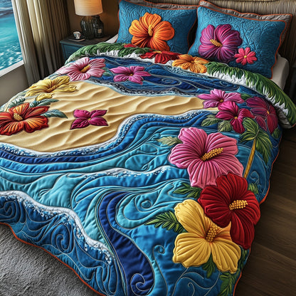 Hibiscus Shoreline Duvet Cover Set GFTOTP7887