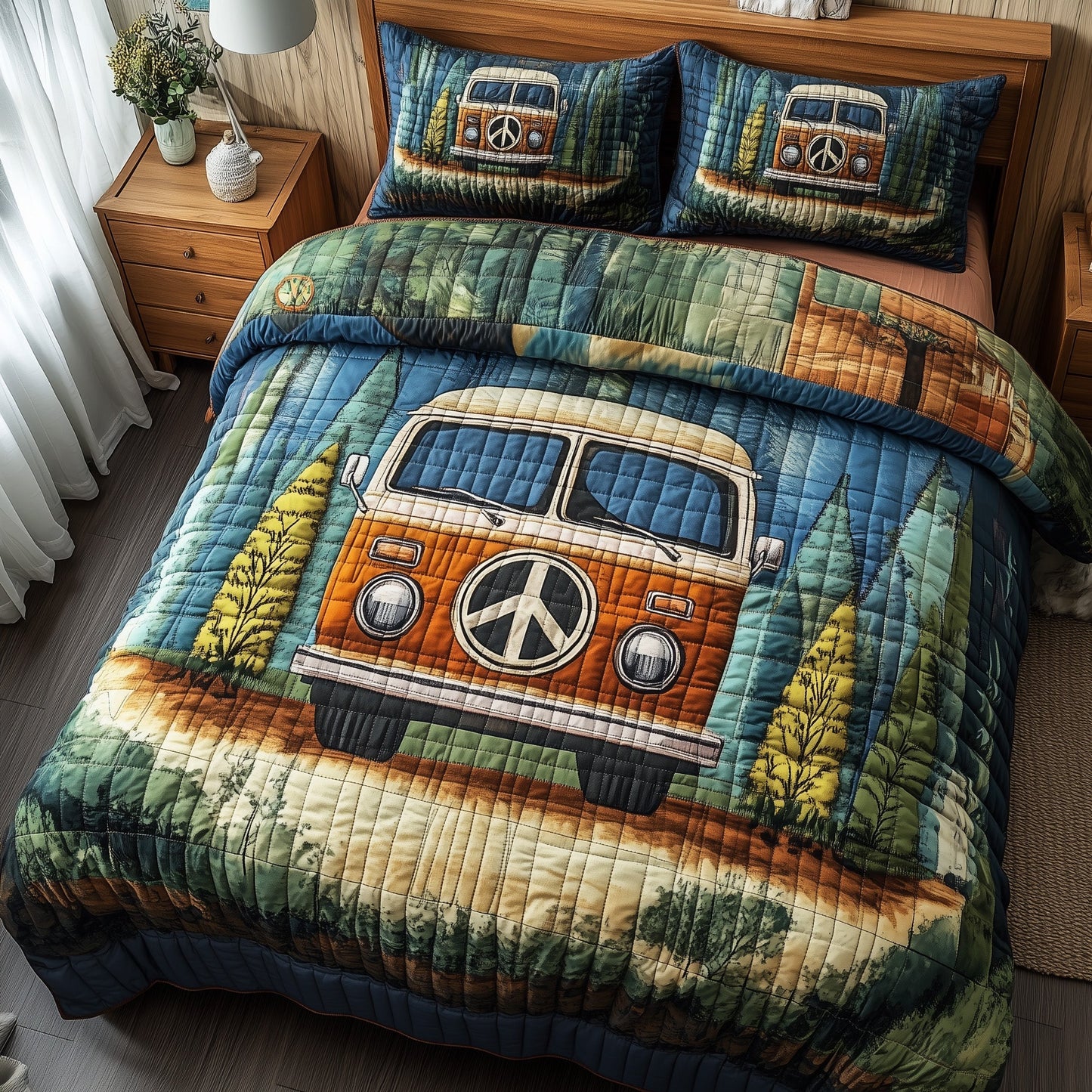 Retro Ride 3-Piece Quilted Bedding Set GFTOTP8000
