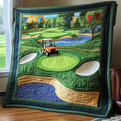 Golf Course Quilted Blanket GFTOTP8048