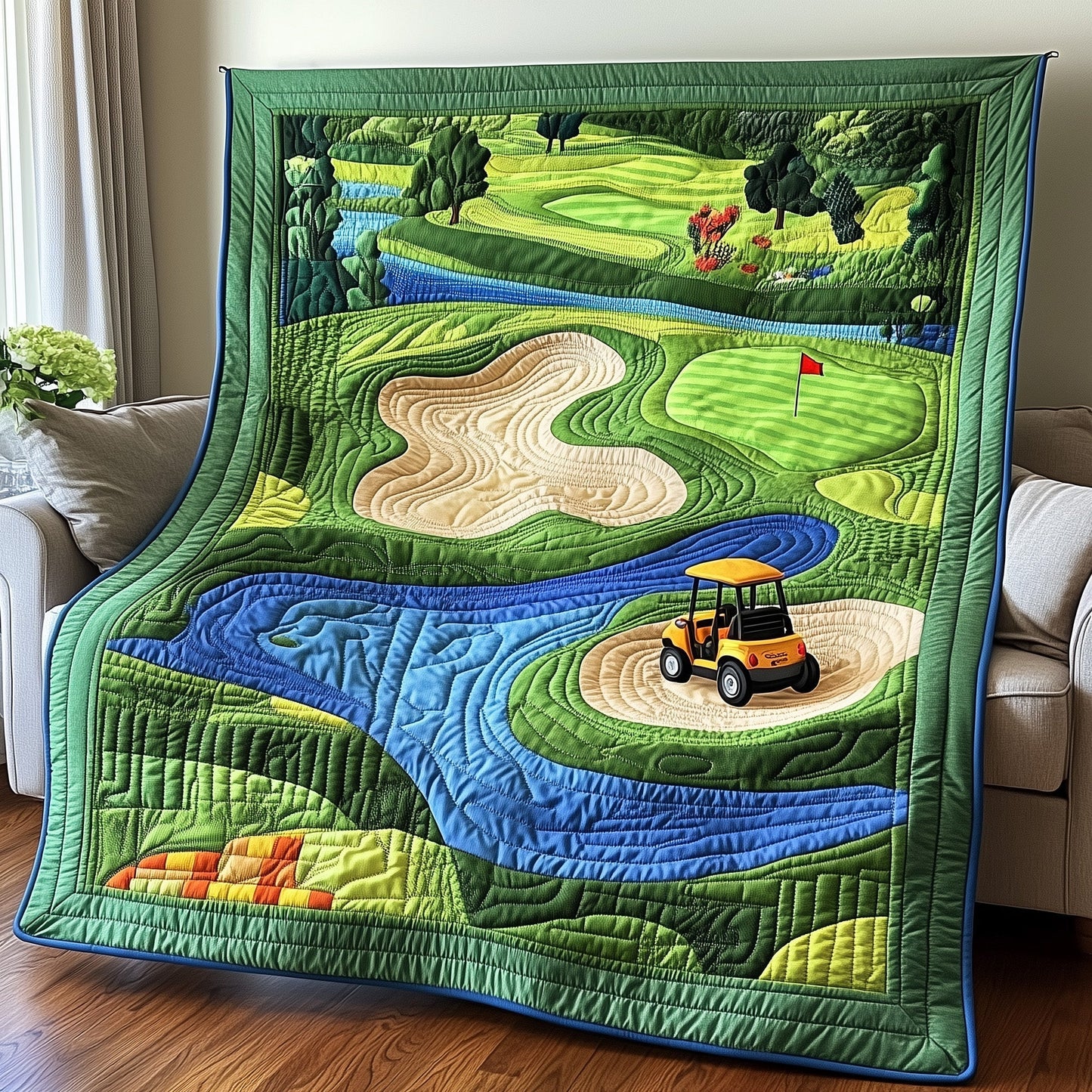 Golf Course Quilted Blanket GFTOTP8049