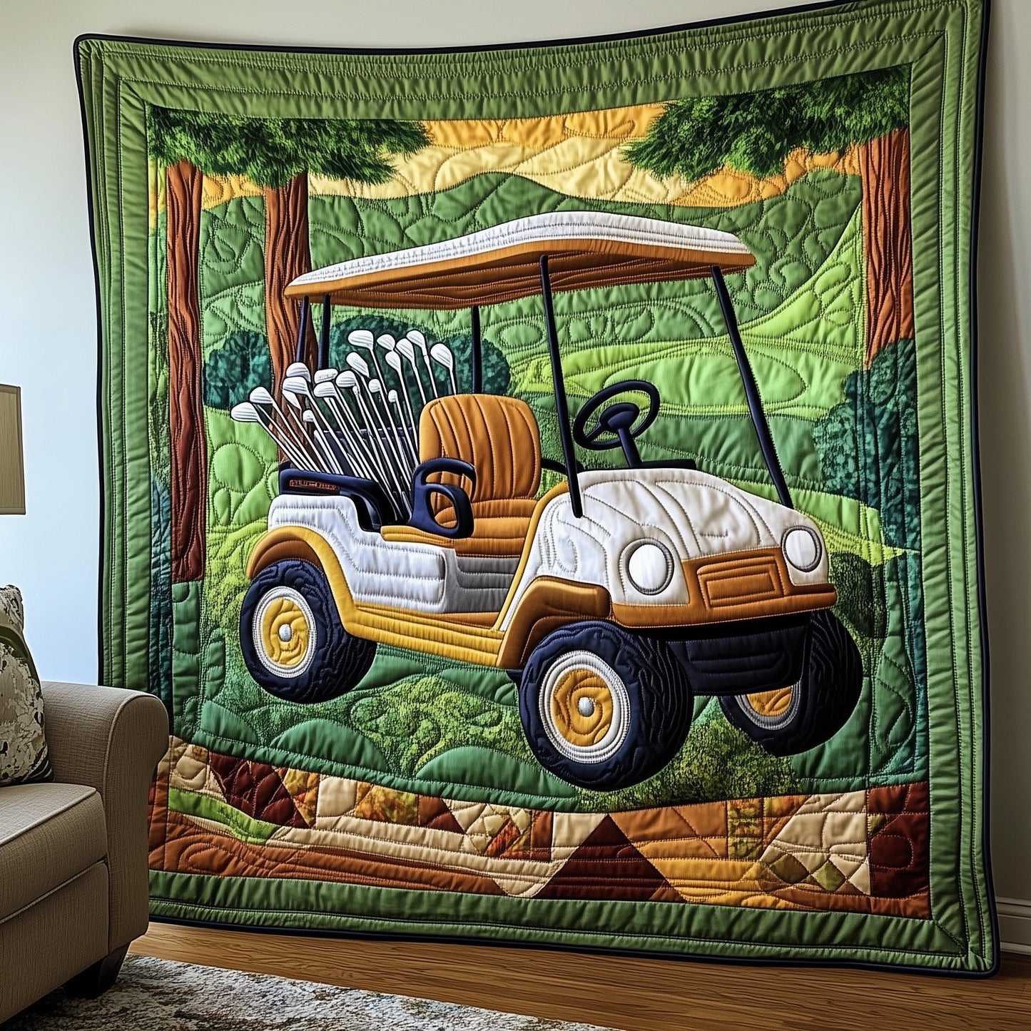 Golf Cart Quilted Blanket GFTOTP8054