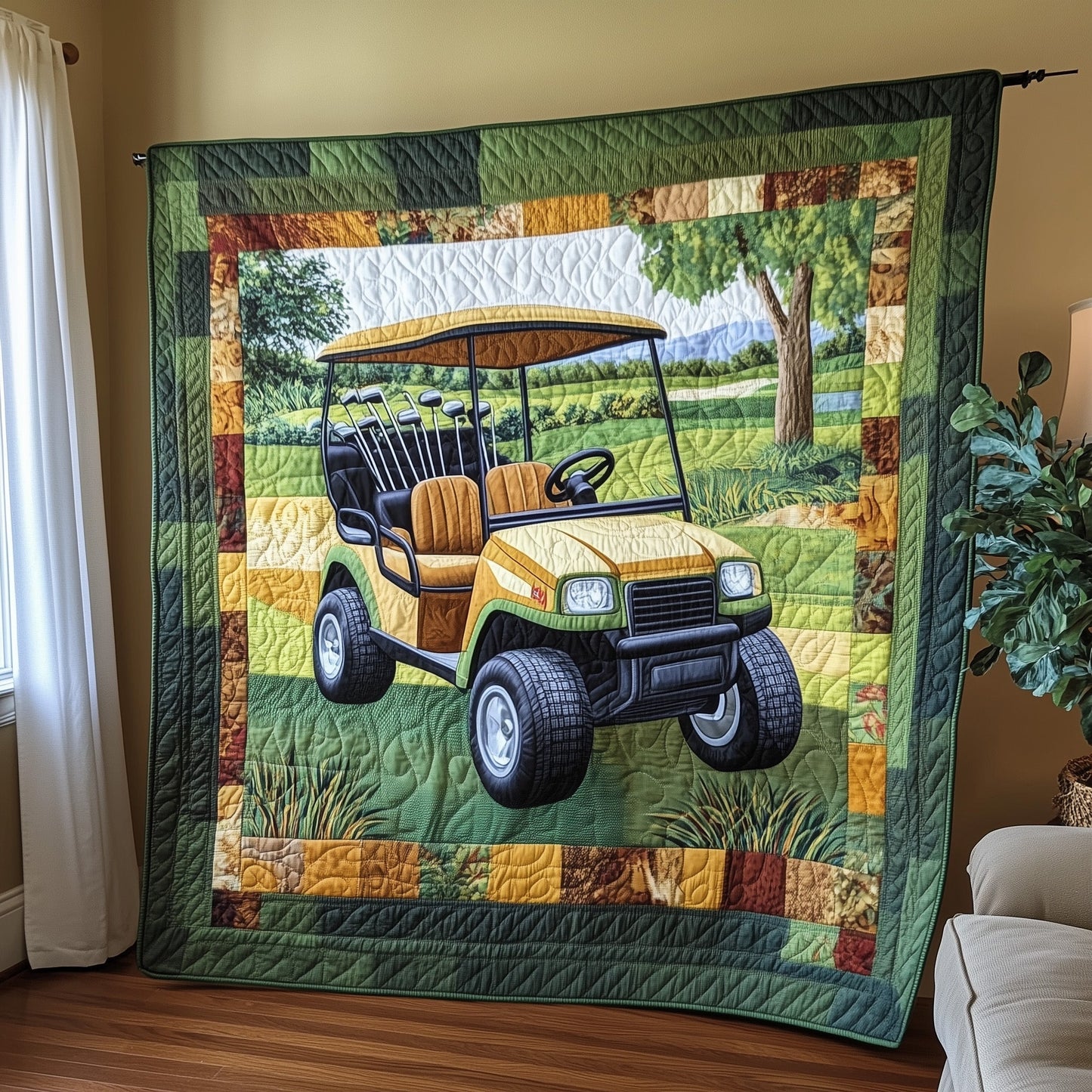 Golf Cart Quilted Blanket GFTOTP8056