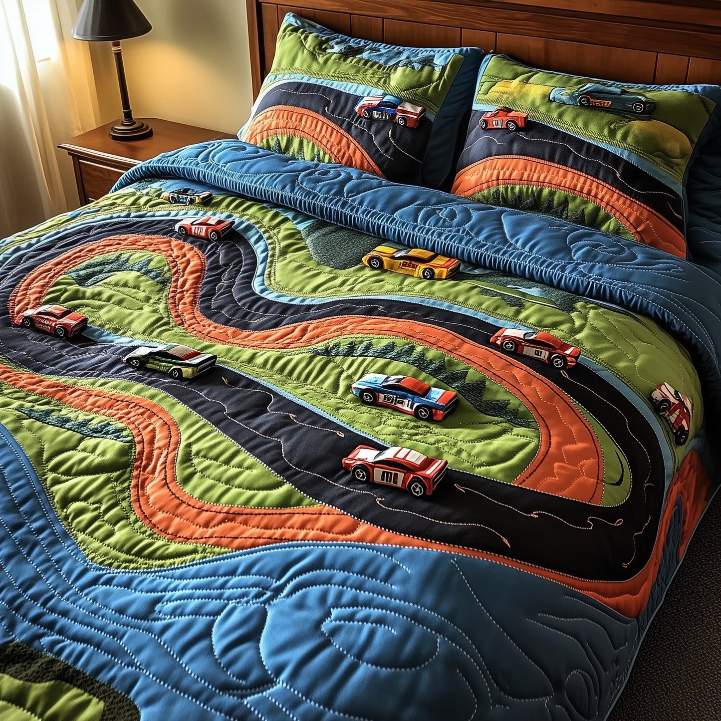 Fast Lane 3-Piece Quilted Bedding Set GFTOTP8064