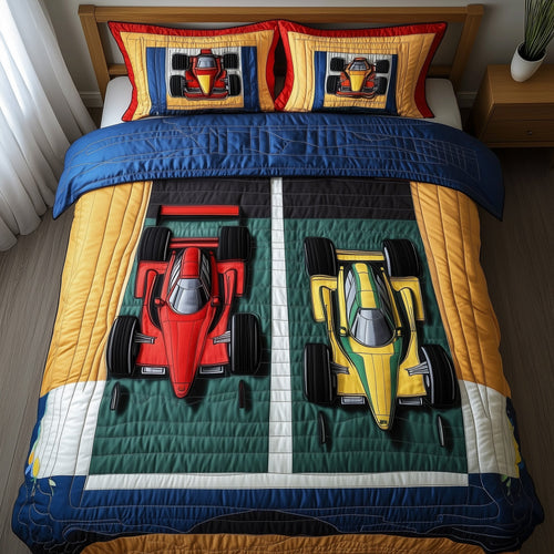 Grand Prix Racer 3-Piece Quilted Bedding Set GFTOTP8087