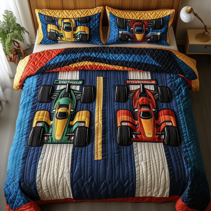 Grand Prix Racer 3-Piece Quilted Bedding Set GFTOTP8089