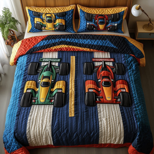 Grand Prix Racer 3-Piece Quilted Bedding Set GFTOTP8089