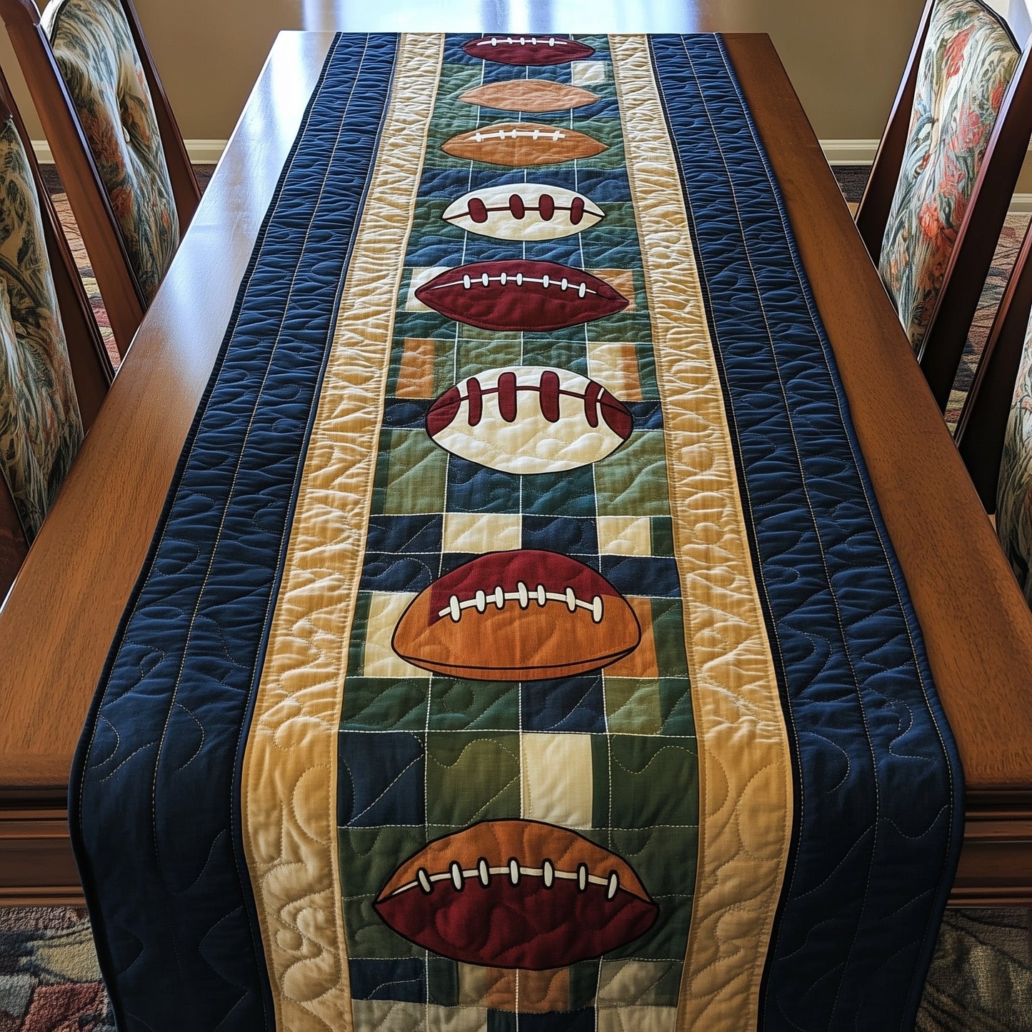 Gridiron Glory Quilted Table Runner GFTOTP8090