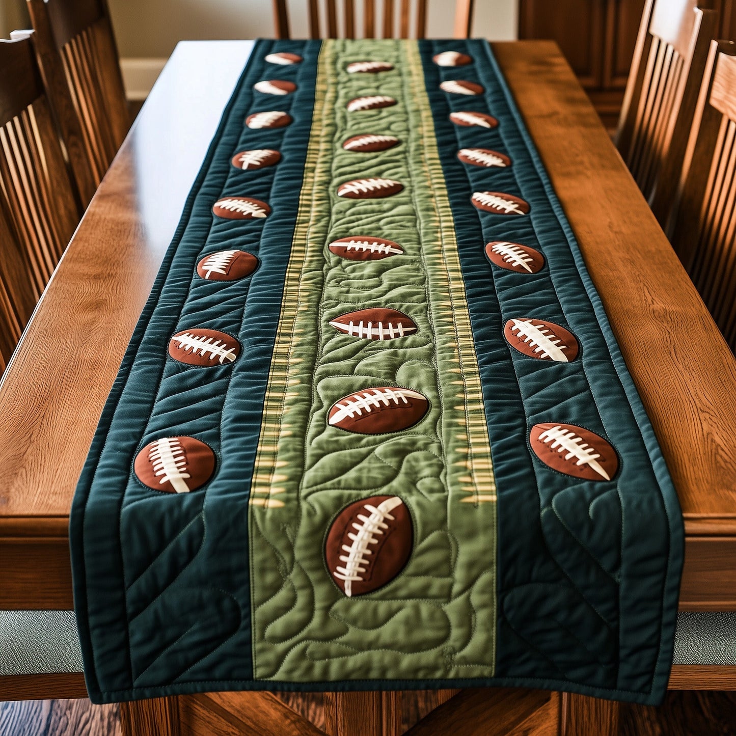 Gridiron Glory Quilted Table Runner GFTOTP8093