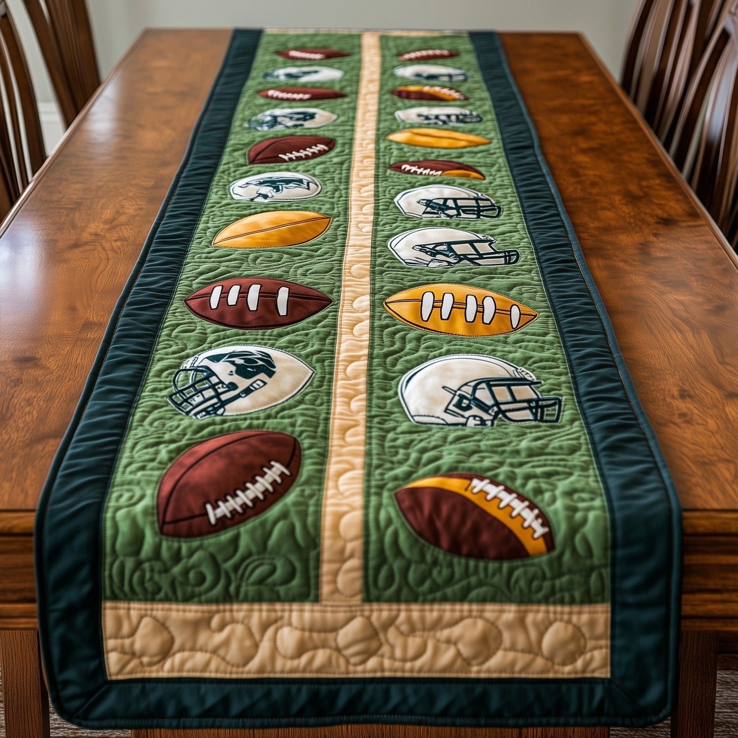Gridiron Glory Quilted Table Runner GFTOTP8098