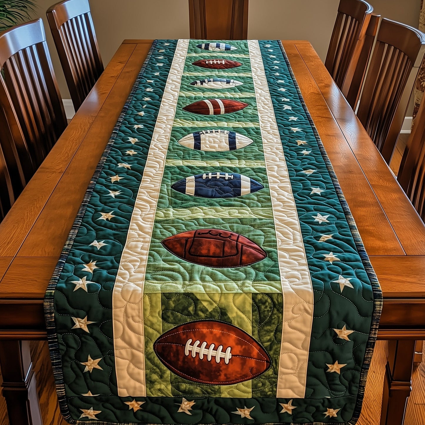 Gridiron Glory Quilted Table Runner GFTOTP8101