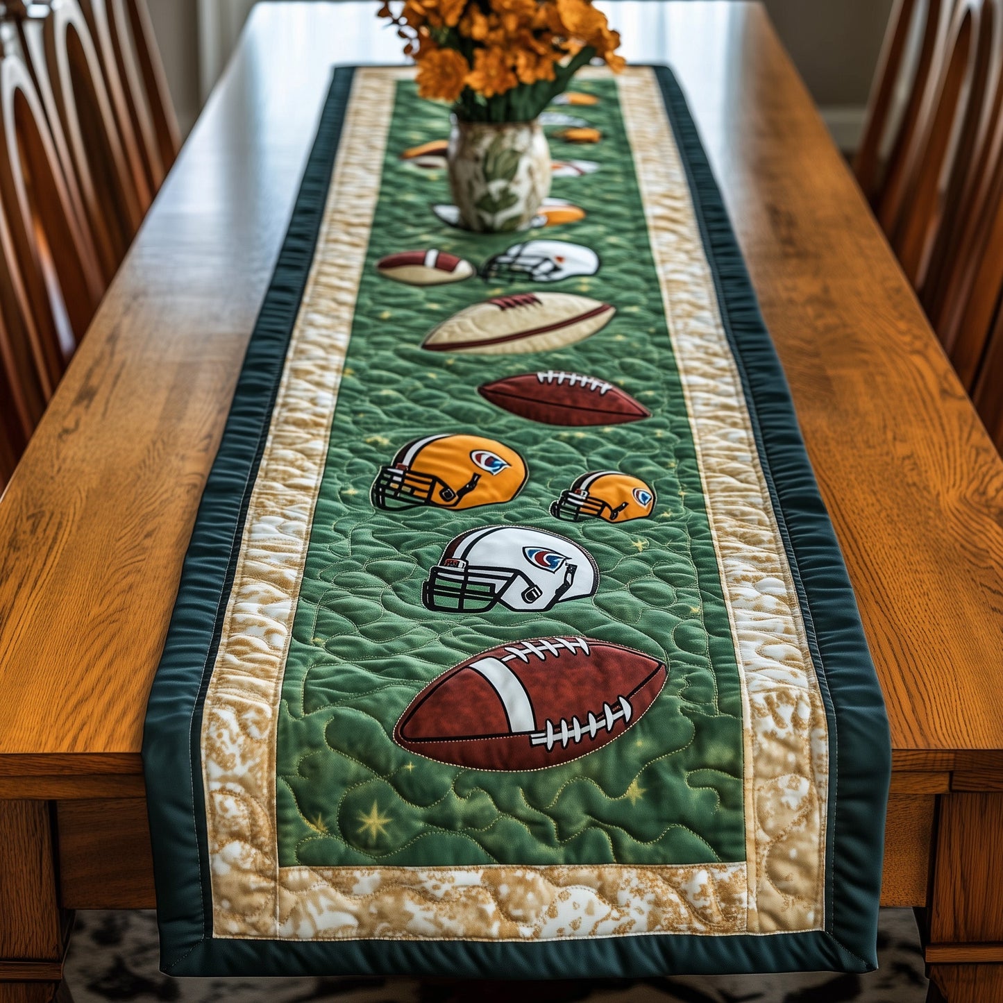 Gridiron Glory Quilted Table Runner GFTOTP8102