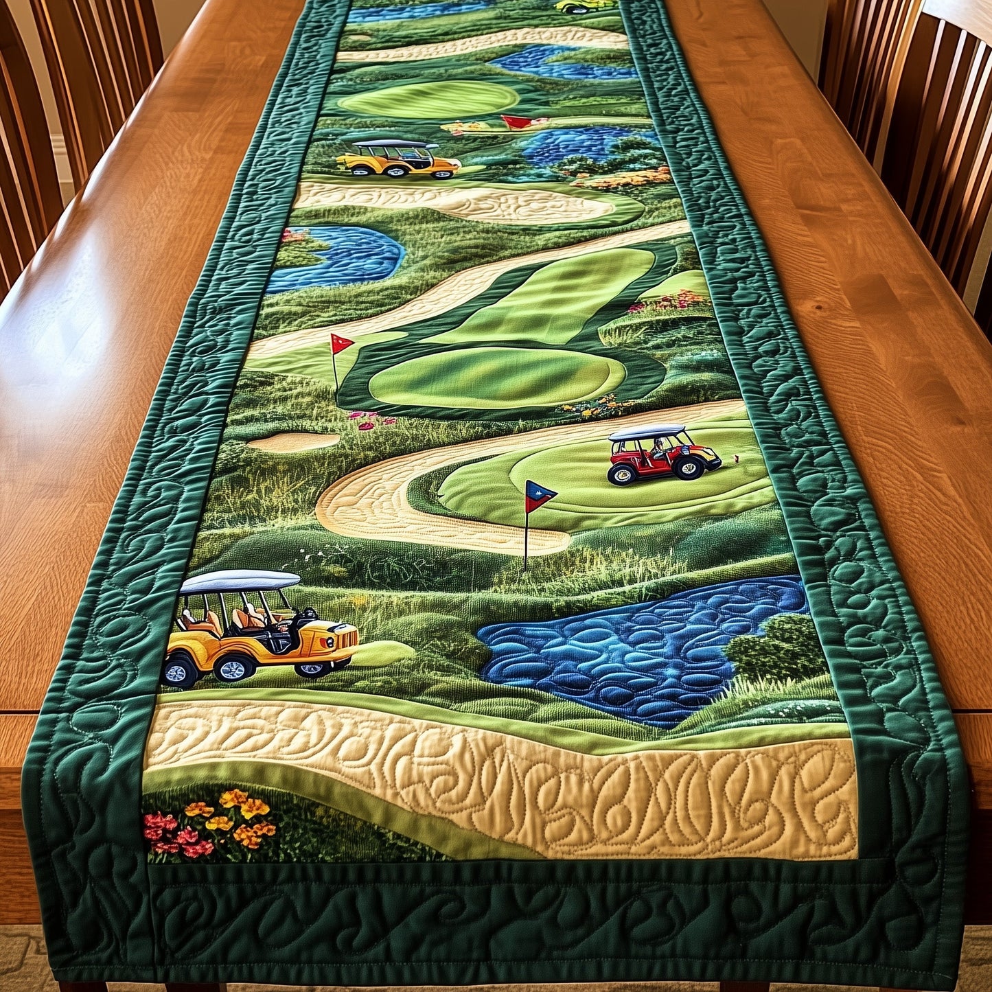 Golf Course Quilted Table Runner GFTOTP8106