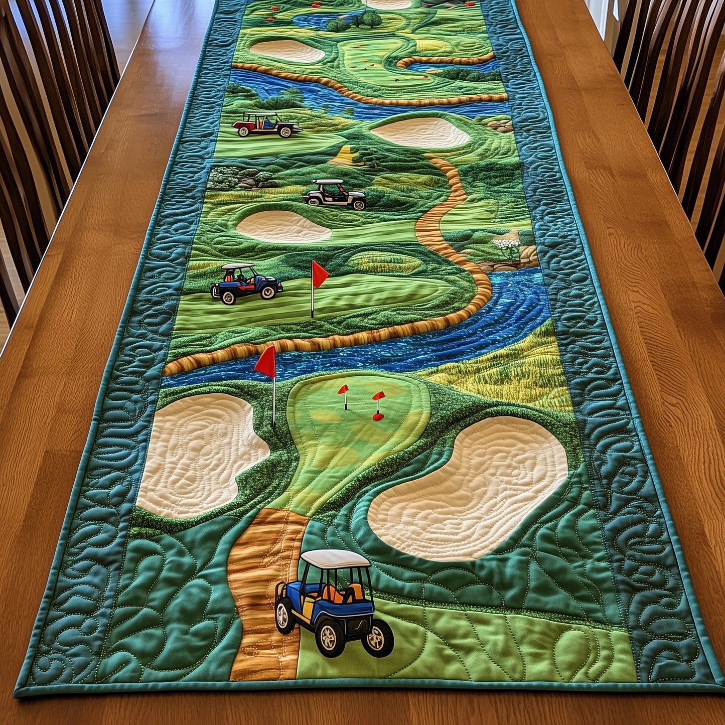 Golf Course Quilted Table Runner GFTOTP8110