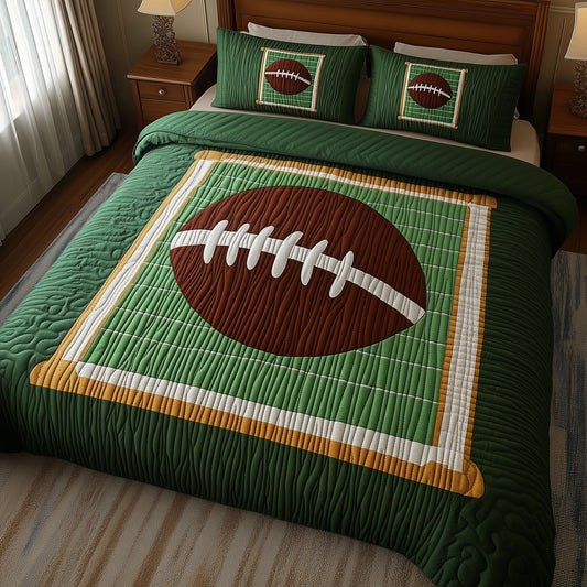 Gridiron Glory 3-Piece Quilted Bedding Set GFTOTP8120