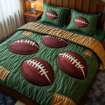 Gridiron Glory 3-Piece Quilted Bedding Set GFTOTP8121
