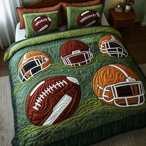Gridiron Glory 3-Piece Quilted Bedding Set GFTOTP8123