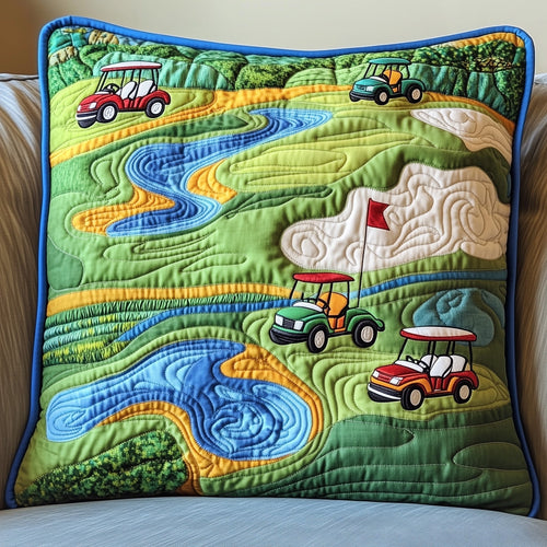 Golf Course Quilted Pillow Case GFTOTP8149