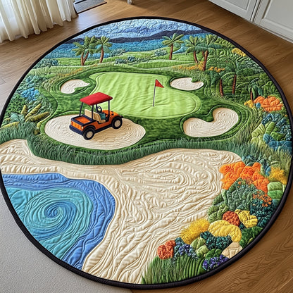 Golf Course Quilted Round Mat GFTOTP8162