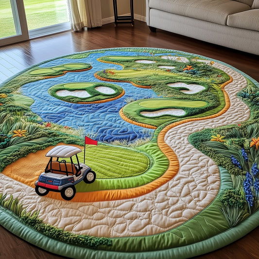 Golf Course Quilted Round Mat GFTOTP8163