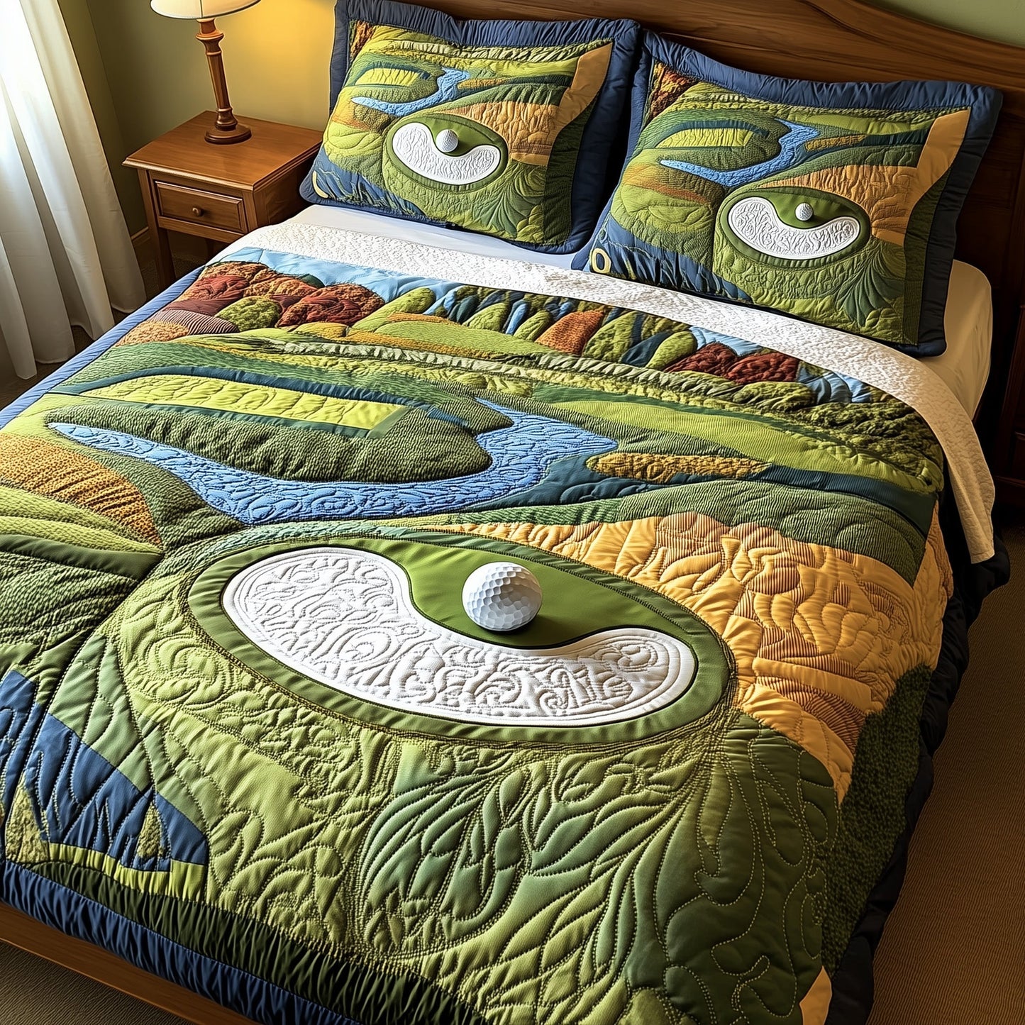 Tee Time 3-Piece Quilted Bedding Set GFTOTP8190