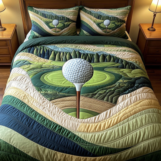 Tee Time 3-Piece Quilted Bedding Set GFTOTP8192