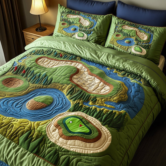 Greenside Fairway 3-Piece Quilted Bedding Set GFTOTP8198